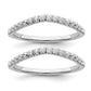 14K White Gold Lab Grown Diamond VS/SI FGH Set of 2 Wedding Band Rings