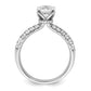 14k White Gold 5/8 Ct. Lab Grown Diamond VS/SI+ G+ 1 Ct. Center Round Engagement Ring