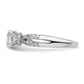 14k White Gold 5/8 Ct. Lab Grown Diamond VS/SI+ G+ 1 Ct. Center Round Engagement Ring