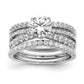 14k White Gold 5/8 Ct. Lab Grown Diamond VS/SI+ G+ 1 Ct. Center Round Engagement Ring