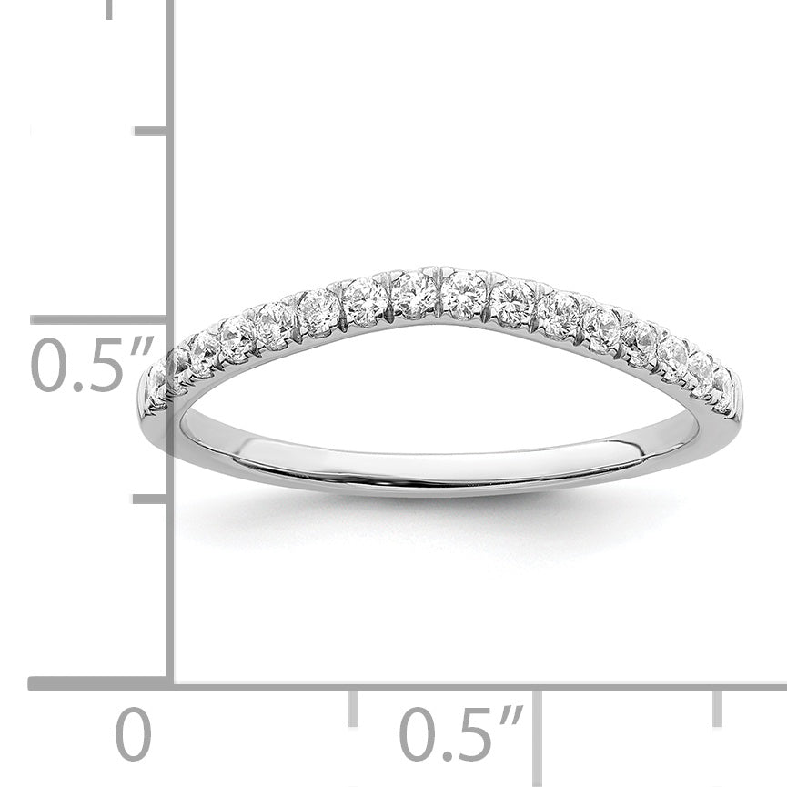 14k White Gold 1/2 Ct. Lab Grown Diamond VS/SI+ G+ Set of Two Wedding Band Rings