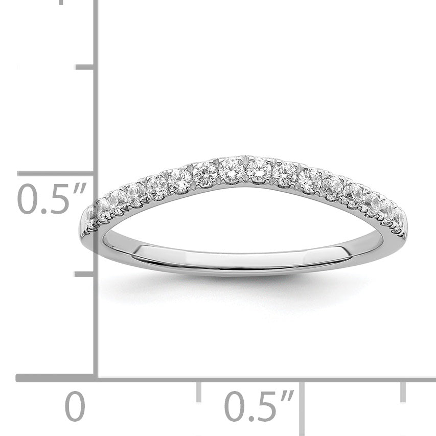 14k White Gold 1/2 Ct. Lab Grown Diamond VS/SI+ G+ Set of Two Wedding Band Rings