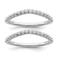 14k White Gold 1/2 Ct. Lab Grown Diamond VS/SI+ G+ Complete Set of Two Wedding Bands