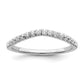 14K White Gold Lab Grown Diamond VS/SI FGH Set of 2 Wedding Band Rings