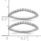 14K White Gold Lab Grown Diamond VS/SI FGH Set of 2 Wedding Band Rings