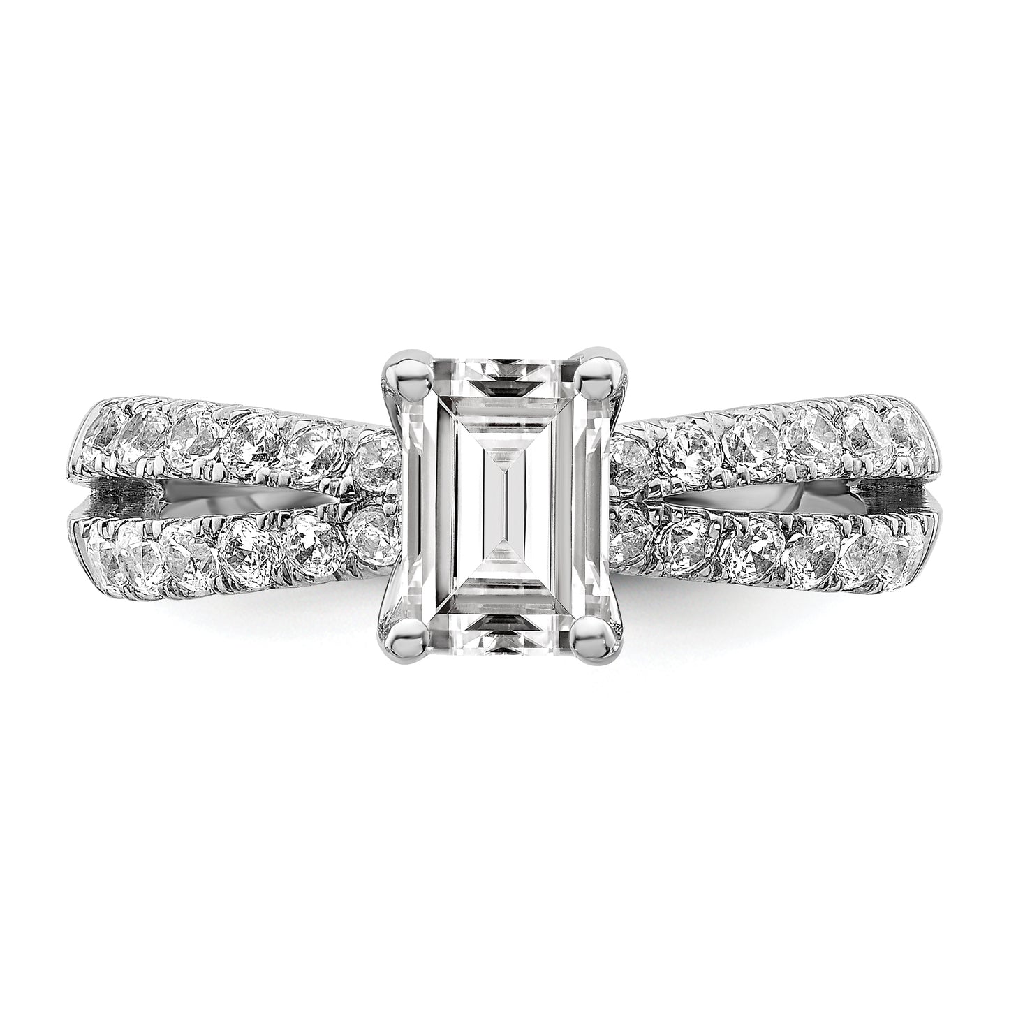 14K White Gold Lab Grown Diamond VS/SI+ G+ Engagement. Ring