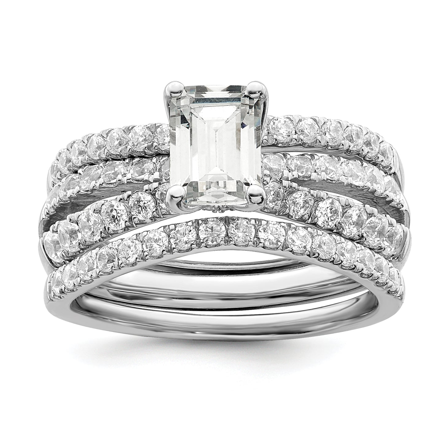 14K White Gold Lab Grown Diamond VS/SI+ G+ Engagement. Ring