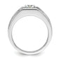 14k White Gold 1 Ct. Lab Grown Diamond VS/SI+ G+ Satin and Polished Men's Ring