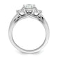 14k White Gold 1/5 Ct. Lab Grown Diamond VS/SI+ G+ 1 Ct. Center Oval Engagement Ring