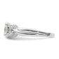 14k White Gold 1/5 Ct. Lab Grown Diamond VS/SI+ G+ 1 Ct. Center Oval Engagement Ring