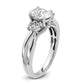 14k White Gold 1/5 Ct. Lab Grown Diamond VS/SI+ G+ 1 Ct. Center Oval Engagement Ring