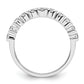 14k White Gold 3/4 Ct. Lab Grown Diamond VS/SI+ G+ Eleven Stone Fashion band