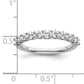 14k White Gold 3/4 Ct. Lab Grown Diamond VS/SI+ G+ Eleven Stone Fashion band