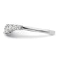 14k White Gold 3/8 Ct. Lab Grown Diamond VS/SI+ G+ Complete Concaved Band