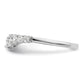 14k White Gold 3/8 Ct. Lab Grown Diamond VS/SI+ G+ Concaved Band Ring