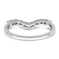 14k White Gold 3/8 Ct. Lab Grown Diamond VS/SI+ G+ Concaved Band Ring