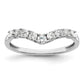 14k White Gold 3/8 Ct. Lab Grown Diamond VS/SI+ G+ Concaved Band Ring