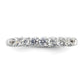 14k White Gold 1/2 Ct. Lab Grown Diamond VS/SI+ G+ Nine Stone Fashion band