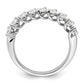 14k White Gold 1 Ct. Lab Grown Diamond VS/SI+ G+ Nine Stone Fashion band