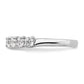 14k White Gold 1 Ct. Lab Grown Diamond VS/SI+ G+ Nine Stone Fashion band