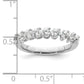 14k White Gold 1 Ct. Lab Grown Diamond VS/SI+ G+ Nine Stone Fashion band