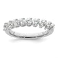 14k White Gold 1 Ct. Lab Grown Diamond VS/SI+ G+ Nine Stone Fashion band