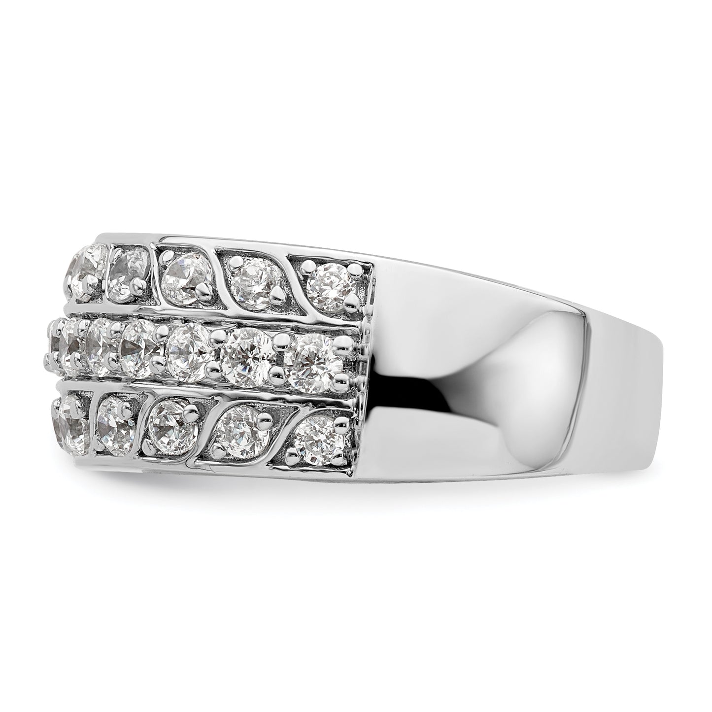 14K White Gold Lab Grown Diamond VS/SI+ G+ Band Ring