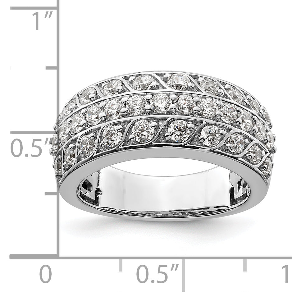 14K White Gold Lab Grown Diamond VS/SI+ G+ Band Ring