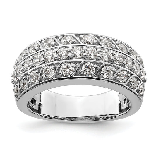 14K White Gold Lab Grown Diamond VS/SI+ G+ Band Ring