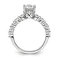 14k White Gold 3/4 Ct. Lab Grown Diamond VS/SI+ G+ 3/4 Ct. cetner Round Solitaire Engagement Ring