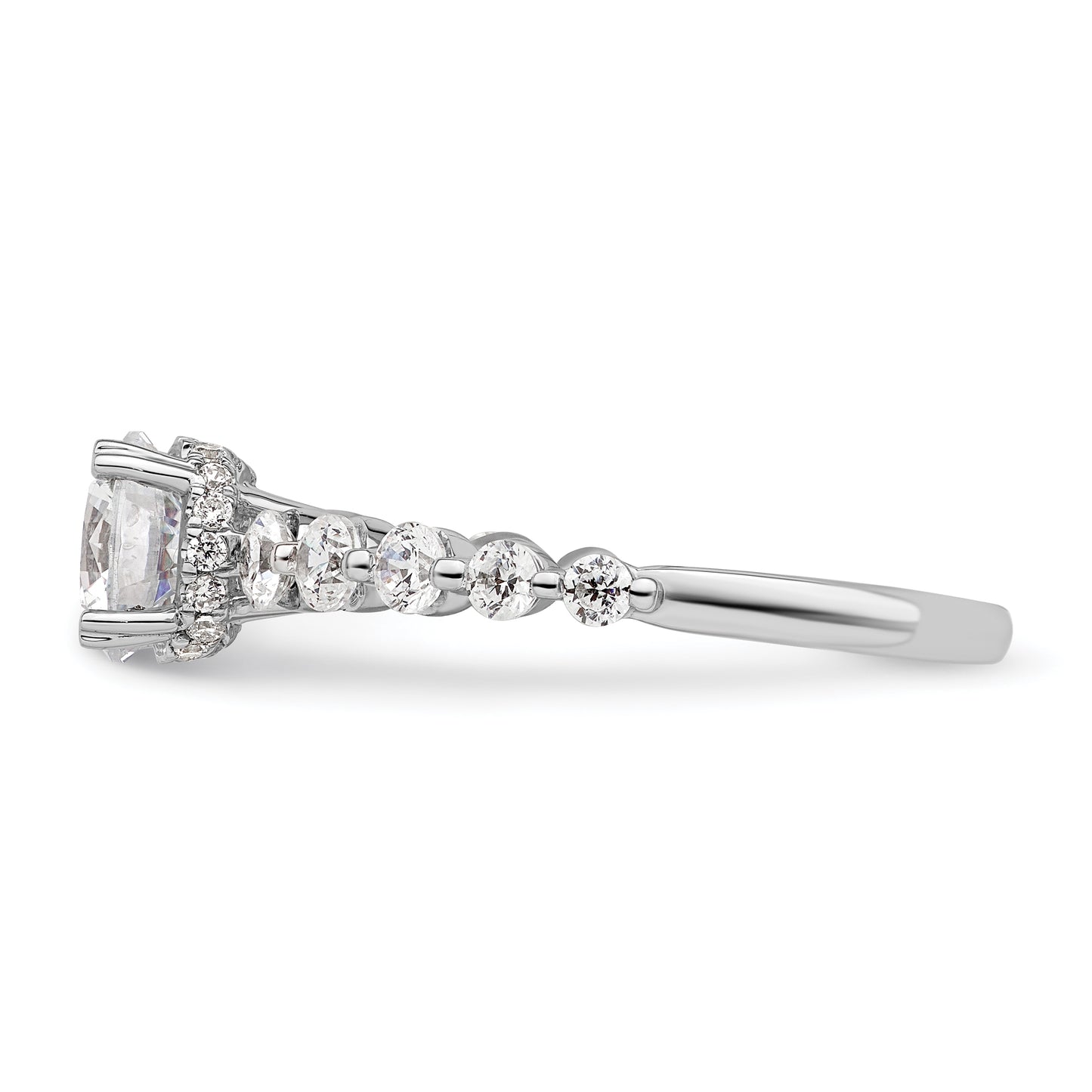 14k White Gold 3/4 Ct. Lab Grown Diamond VS/SI+ G+ 3/4 Ct. cetner Round Solitaire Engagement Ring