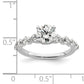 14k White Gold 3/4 Ct. Lab Grown Diamond VS/SI+ G+ 3/4 Ct. cetner Round Solitaire Engagement Ring