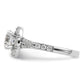 14k White Gold 1/3 Ct. Lab Grown Diamond VS/SI+ G+ 1 Ct. Center Round Semi Mount Halo Engagement Ring