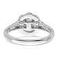 14k White Gold 1/3 Ct. Lab Grown Diamond VS/SI+ G+ 1 Ct. Center Round Halo Engagement Ring