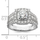 14k White Gold 1 1/3 Ct. Lab Grown Diamond VS/SI+ G+ 1 Ct. Center Round Engagement Ring