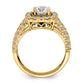 14k Yellow Gold 1 1/3 Ct. Lab Grown Diamond VS/SI+ G+ 1 Ct. Center Round Engagement Ring