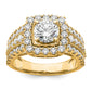 14k Yellow Gold 1 1/3 Ct. Lab Grown Diamond VS/SI+ G+ 1 Ct. Center Round Engagement Ring