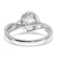 14k White Gold 1/4 Ct. Lab Grown Diamond VS/SI+ G+ 3/4 Ct. Center Round Bypass Engagement Ring