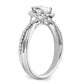 14k White Gold 1/4 Ct. Lab Grown Diamond VS/SI+ G+ 3/4 Ct. Center Round Bypass Engagement Ring