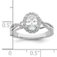 14k White Gold 1 Ct. Certified Lab Grown Diamond VS/SI+ G+ Round Bypass Engagement Ring