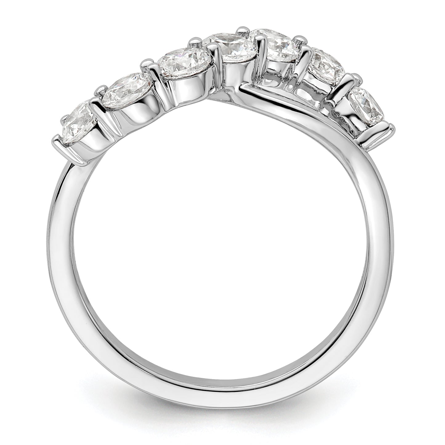 14K White Gold Lab Grown Diamond VS/SI+ G+ Band Ring