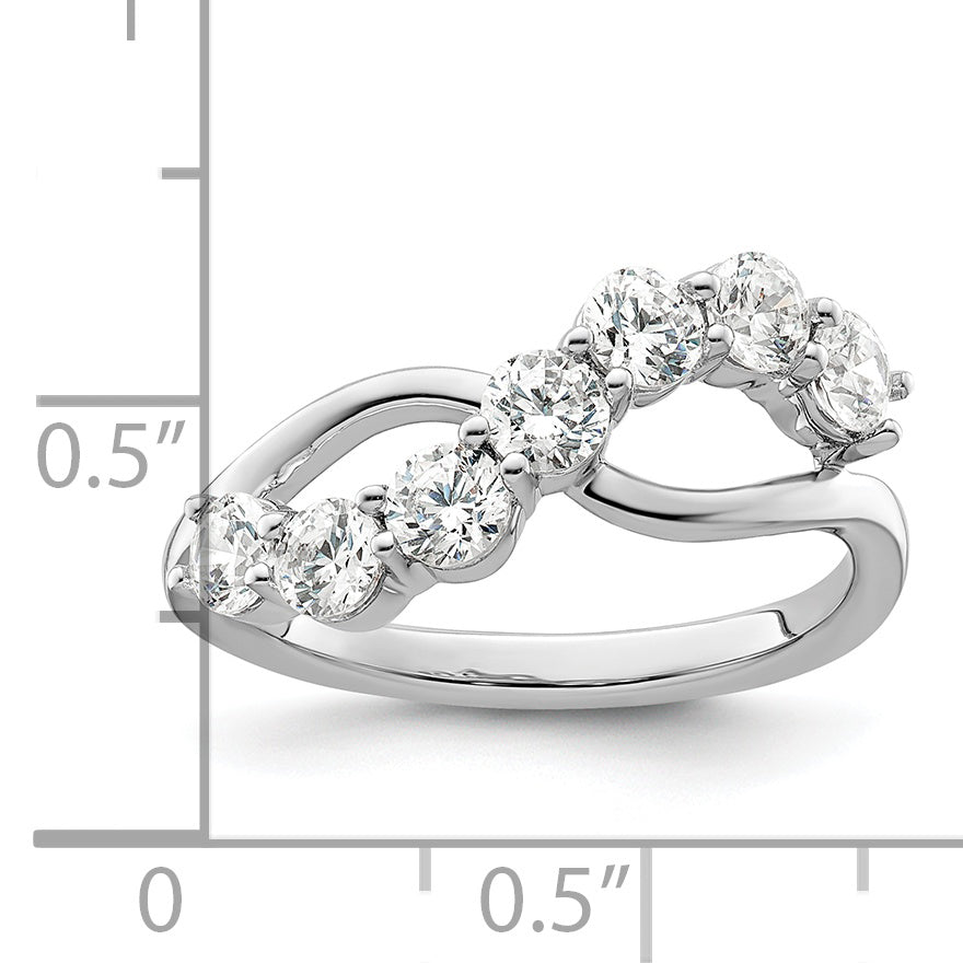 14K White Gold Lab Grown Diamond VS/SI+ G+ Band Ring