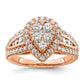 14k Rose Gold 1 1/4 Ct. Lab Grown Diamond VS/SI+ G+ Cluster Engagement Ring