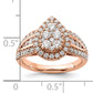 14k Rose Gold 1 1/4 Ct. Lab Grown Diamond VS/SI+ G+ Cluster Engagement Ring