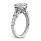 14k White Gold 1 Ct. Lab Grown Diamond VS/SI+ G+ Cluster Engagement Ring