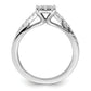 14k White Gold 1/2 Ct. Lab Grown Diamond VS/SI+ G+ Cluster Engagement Ring