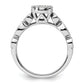 14k White Gold 3/4 Ct. Lab Grown Diamond VS/SI+ G+ Cluster Engagement Ring