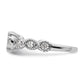 14k White Gold 3/4 Ct. Lab Grown Diamond VS/SI+ G+ Cluster Engagement Ring