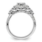 14k White Gold 1 Ct. Lab Grown Diamond VS/SI+ G+ Cluster Engagement Ring