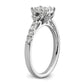 14k White Gold 3/4 Ct. Lab Grown Diamond VS/SI+ G+ Cluster Engagement Ring